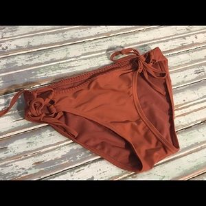 Rust Bikini Bottom With Ties